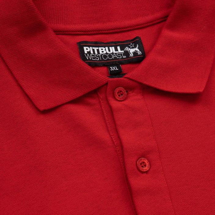 Футболка поло чоловіча Pitbull West Coast Polo Pique Regular red 4