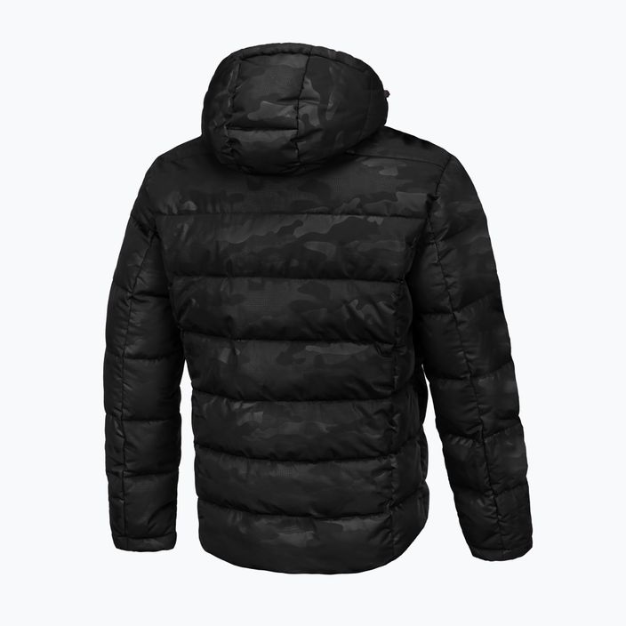 Куртка зимова чоловіча Pitbull Airway 5 Padded Hooded all black camo 4