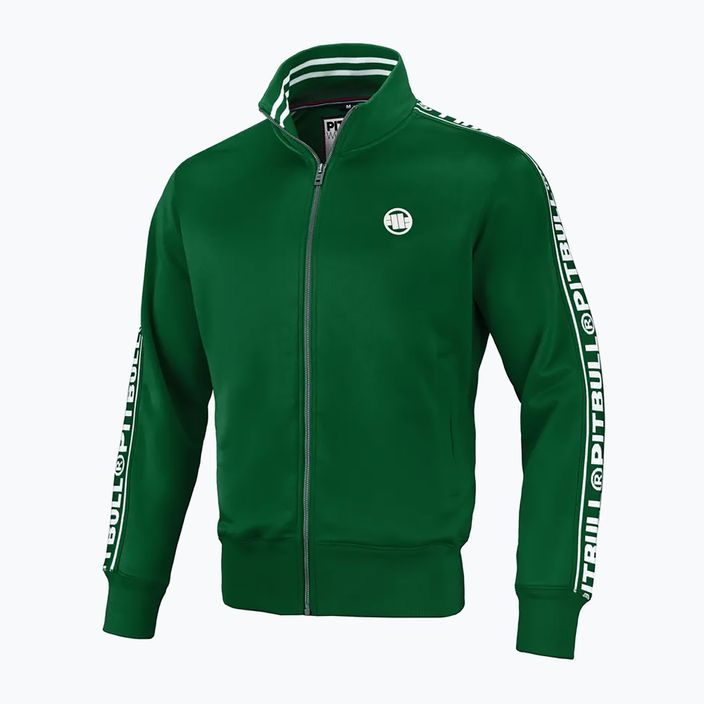 Чоловіча спортивна куртка Pitbull West Coast з логотипом на махровому полотні зеленого кольору