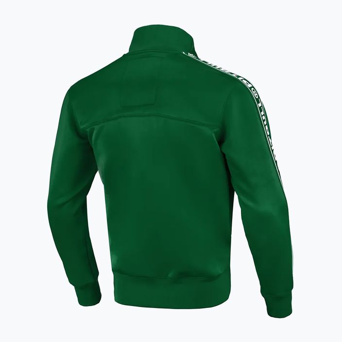 Чоловіча спортивна куртка Pitbull West Coast з логотипом на махровому полотні зеленого кольору 6