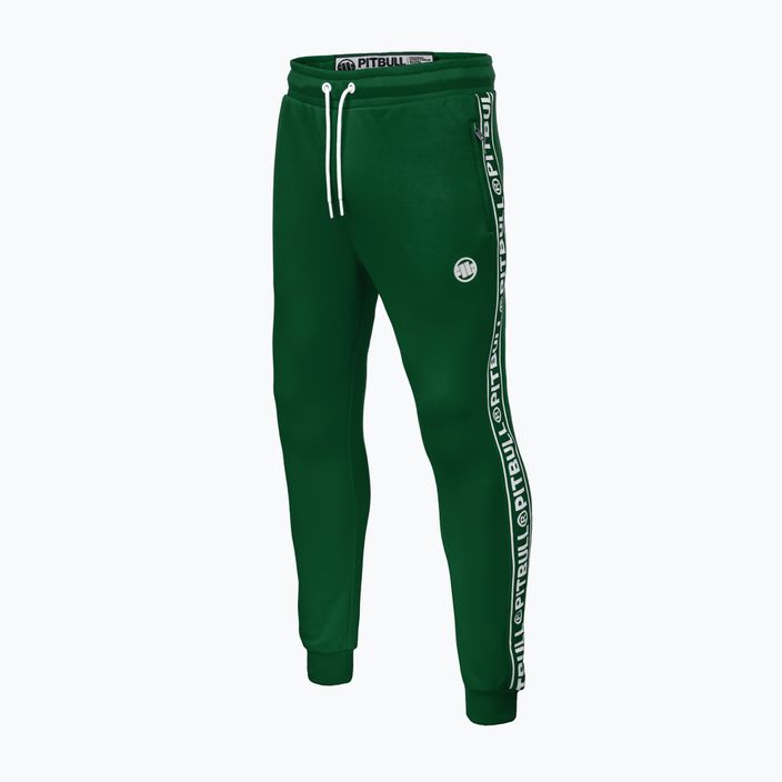 Чоловічі спортивні штани Pitbull West Coast з логотипом на стрічці махрові зелені