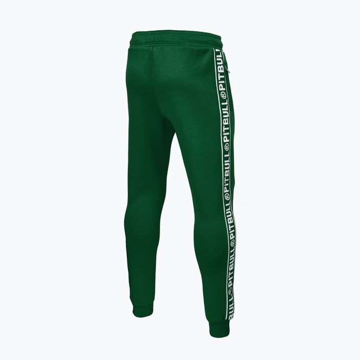 Чоловічі спортивні штани Pitbull West Coast з логотипом на стрічці махрові зелені 3