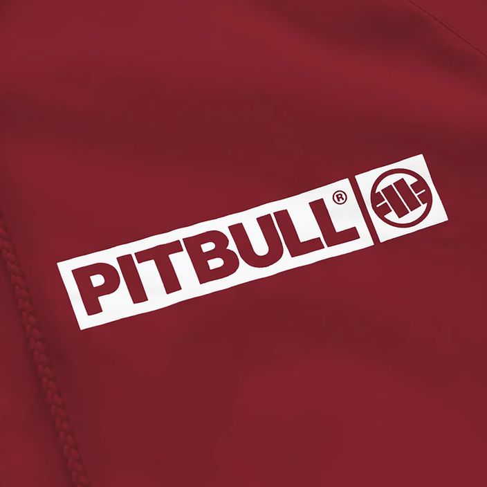 Чоловіча нейлонова бордова куртка з капюшоном з логотипом Pitbull West Coast 5