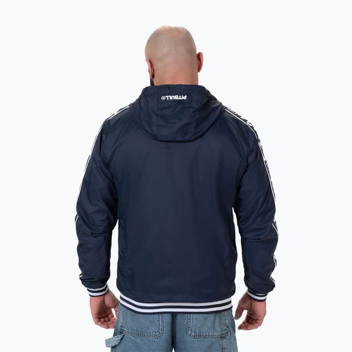 Чоловіча нейлонова куртка Pitbull West Coast з капюшоном з білого дерева темно-синього кольору 3