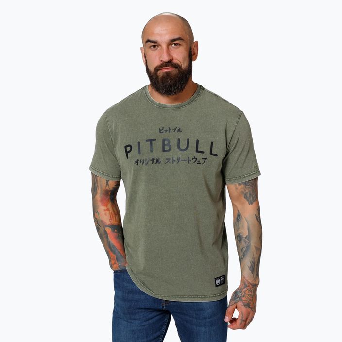 Чоловіча футболка Pitbull West Coast Bravery оливкова