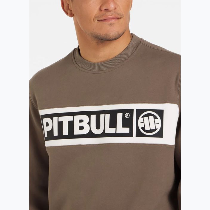 Чоловічий світшот Pitbull Sherwood Crewneck коричневий 4