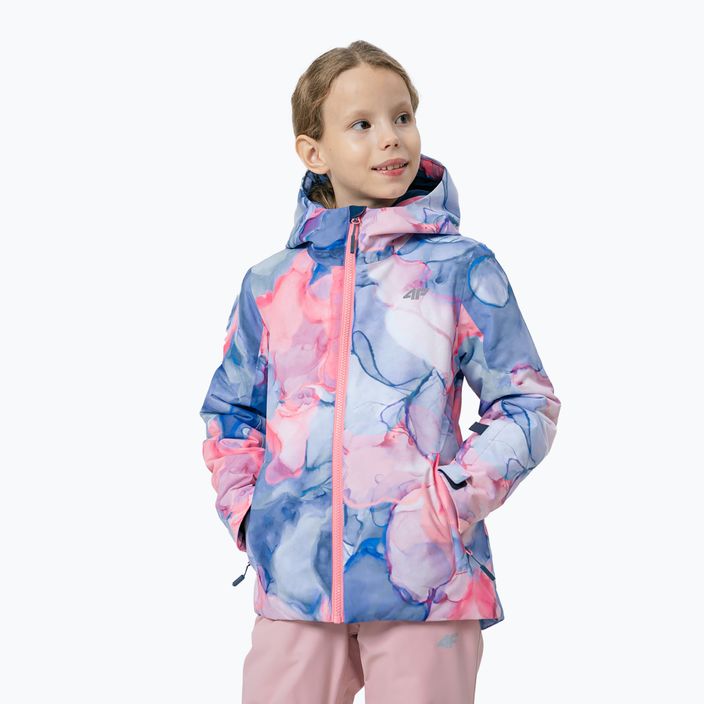 Куртка лижна дитяча 4F JKUDN002 light pink allover