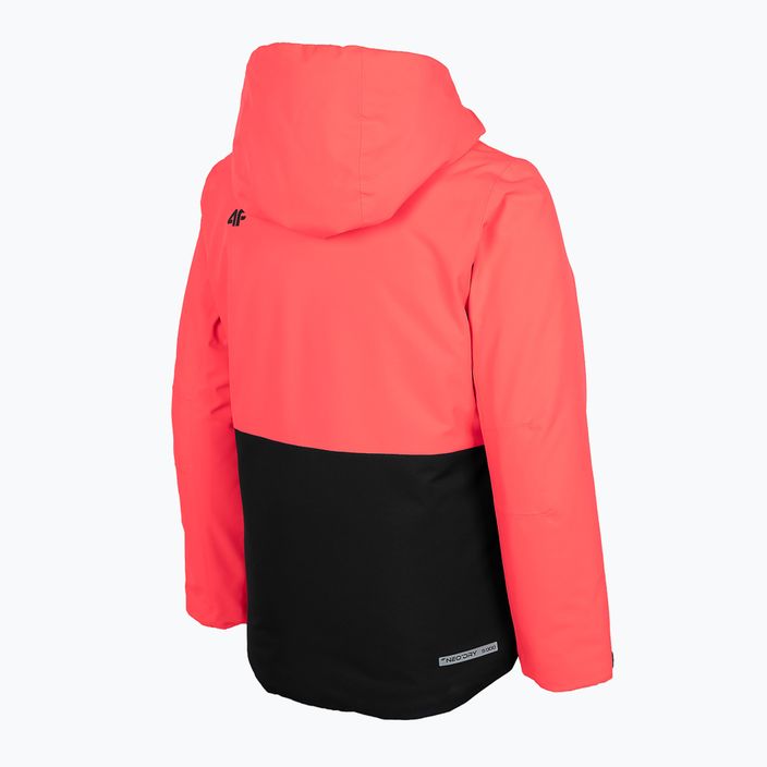 Куртка лижна дитяча 4F JKUDN001 coral neon 4