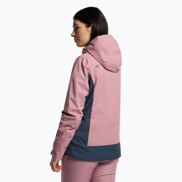 Куртка лижна жіноча 4F KUDN002 dark pink 3