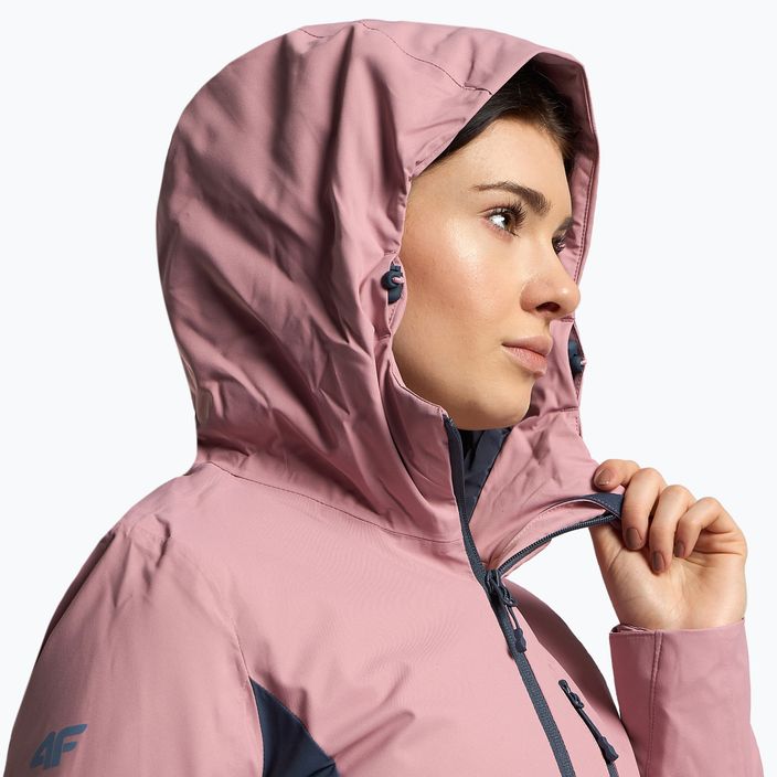 Куртка лижна жіноча 4F KUDN002 dark pink 4