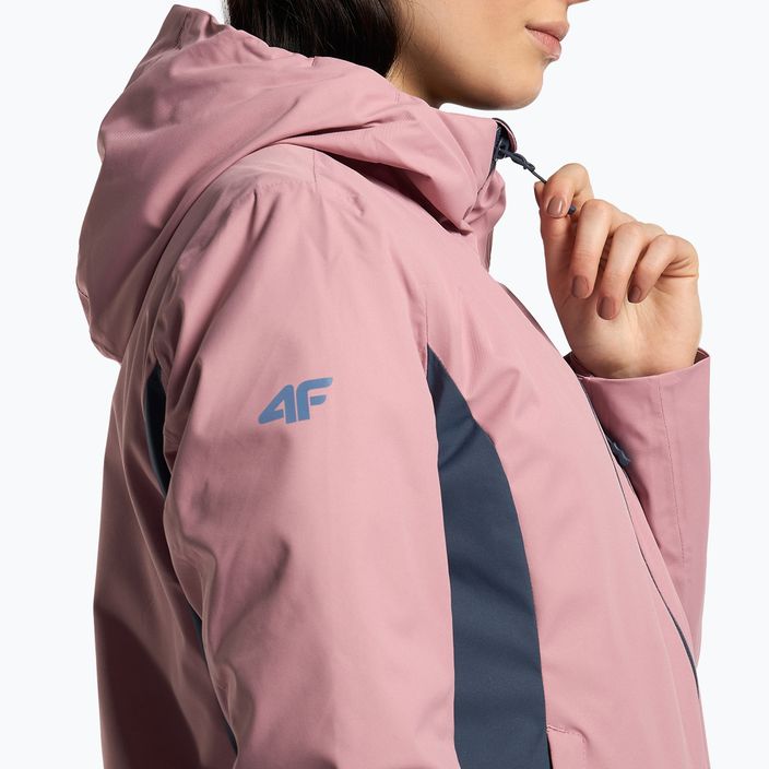 Куртка лижна жіноча 4F KUDN002 dark pink 5