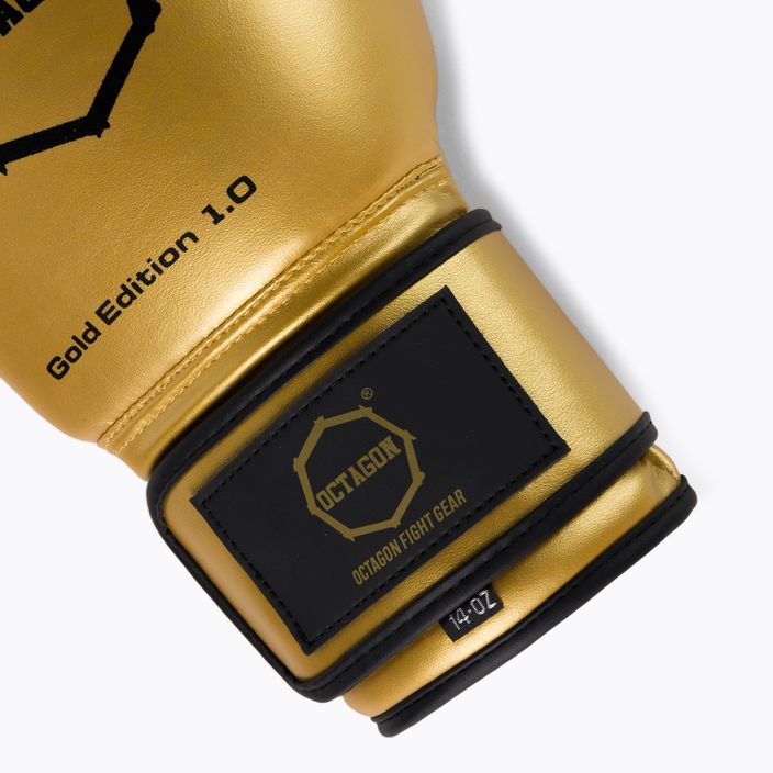 Рукавиці боксерські Octagon Gold Edition 1.0 золоті 5