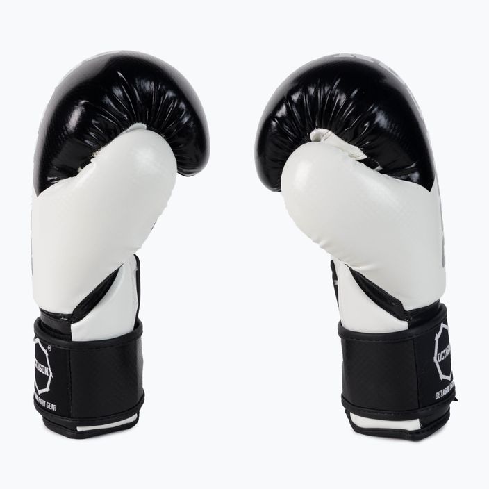 Рукавиці боксерські дитячі Octagon Carbon white біло-чорні 4
