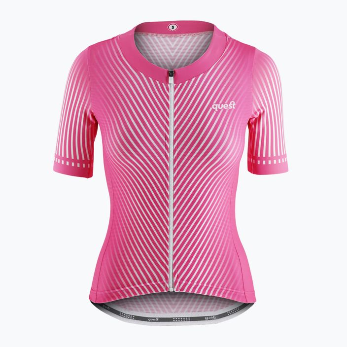 Футболка велосипедна жіноча Quest Strip pink