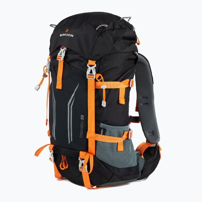 Туристичний рюкзак BERGSON Tunnebo 35 л чорний/помаранчевий 2