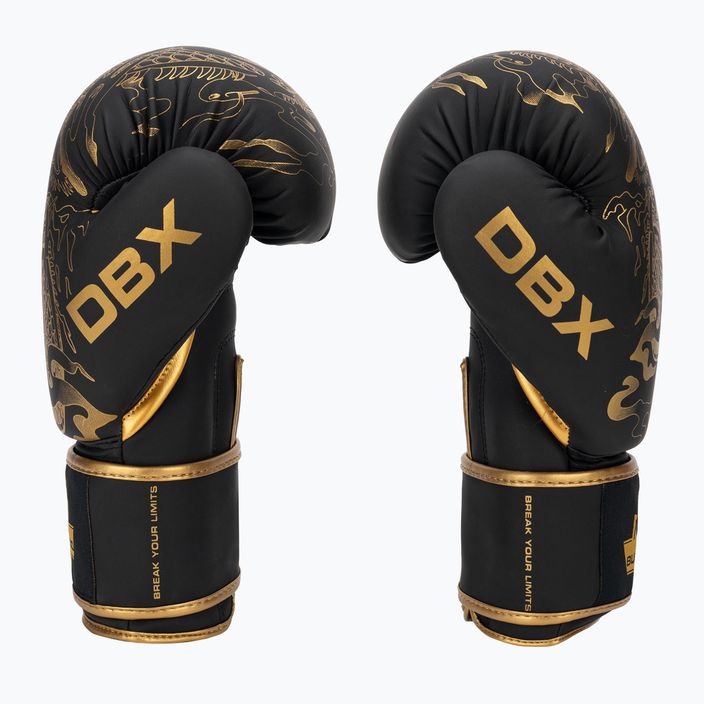 Боксерські рукавички DBX BUSHIDO "Gold Dragon" золото/чорні 3