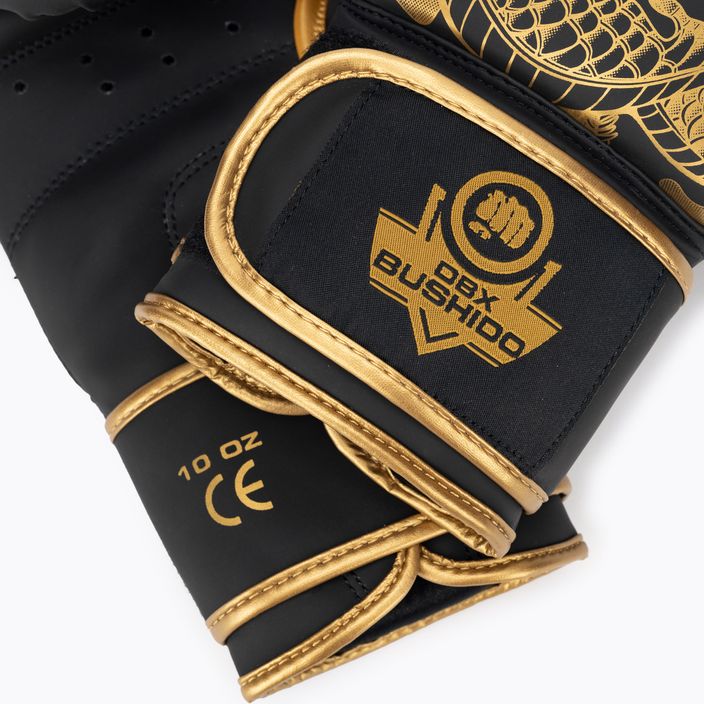 Боксерські рукавички DBX BUSHIDO "Gold Dragon" золото/чорні 4