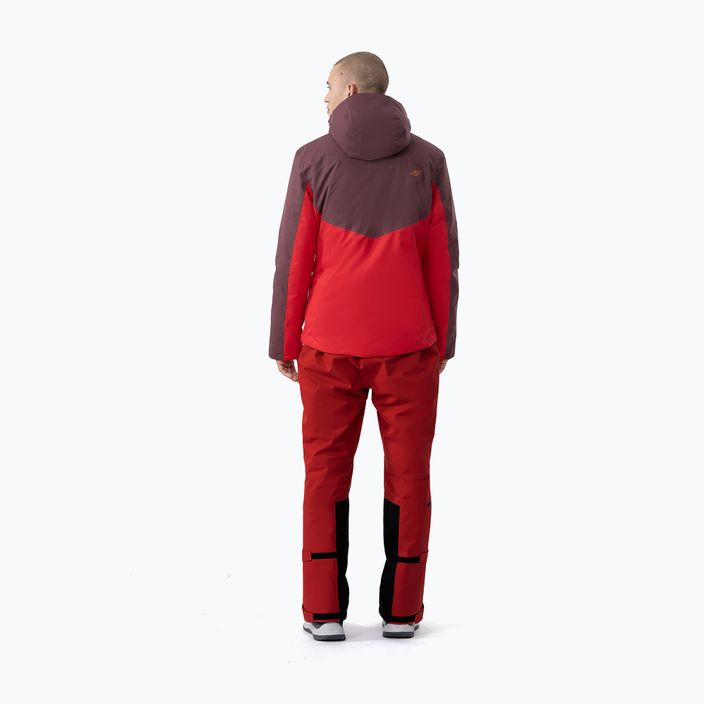 Чоловічі гірськолижні штани 4F M343 темно-червоні 2