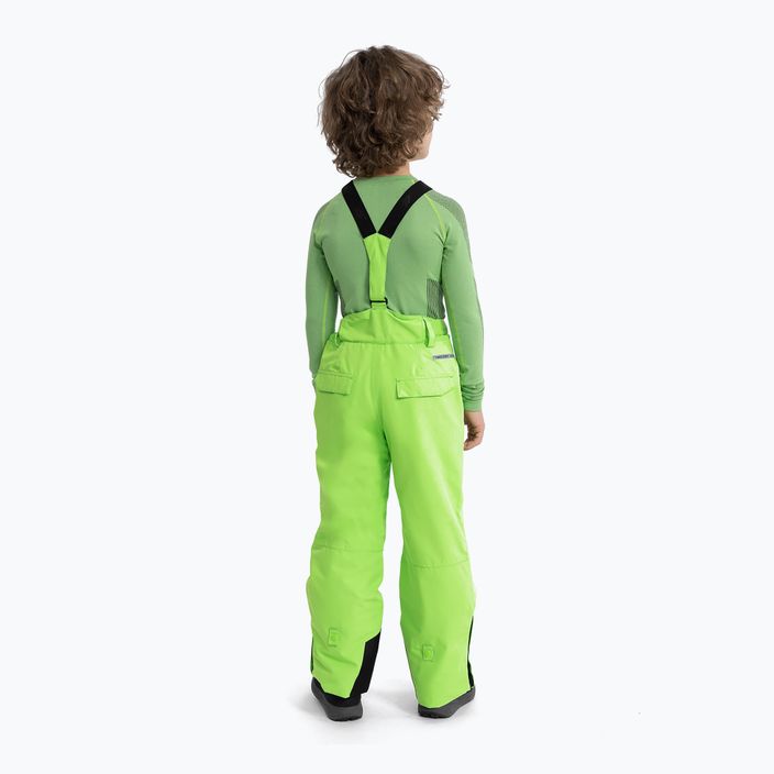 Дитячі гірськолижні штани 4F M360 зелений неон 2