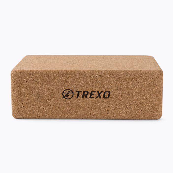Блок для йоги TREXO коричневий YB-75 2