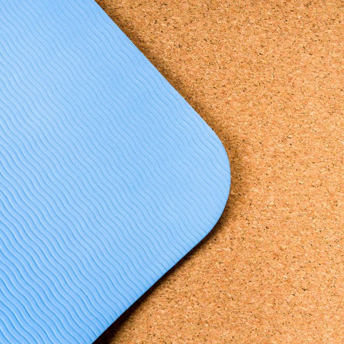 Килимок для йоги TREXO корковий TPE 6 mm блакитний YM-C01N 4