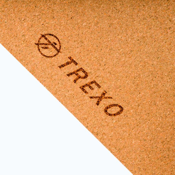 Килимок для йоги TREXO корковий TPE 6 mm помаранчевий YM-C01P 3