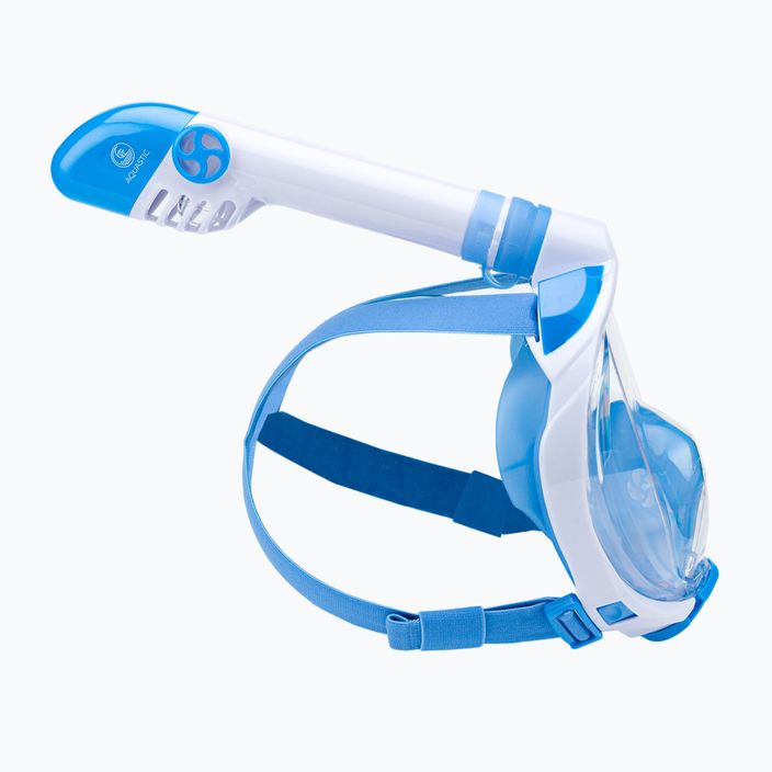 Повнолицева маска для снорклінгу дитячаAQUASTIC SMK-01N блакитна 3