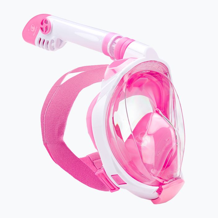 Повнолицева маска для снорклінгу дитячаAQUASTIC SMK-01R рожева