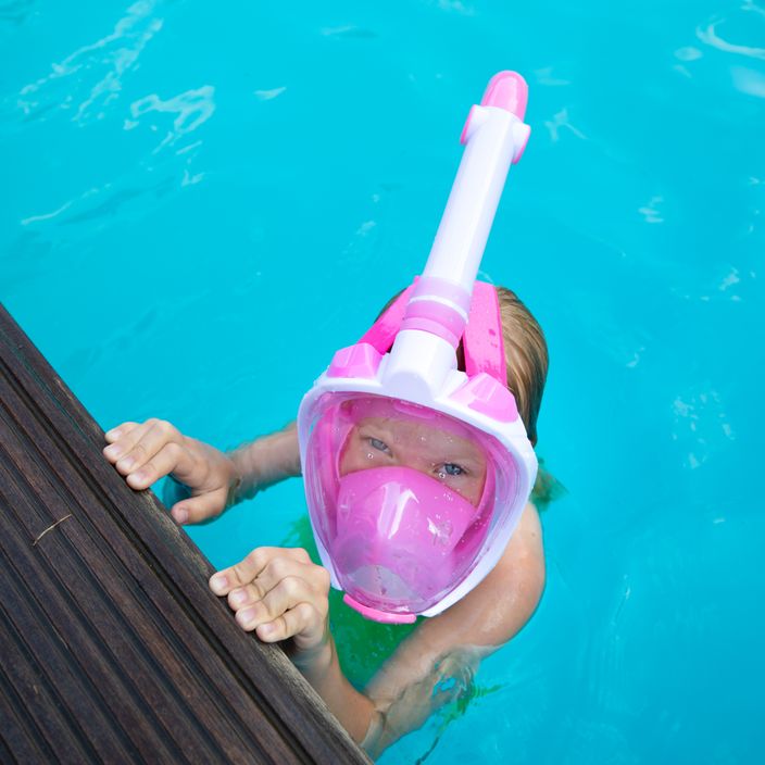 Повнолицева маска для снорклінгу дитячаAQUASTIC SMK-01R рожева 7