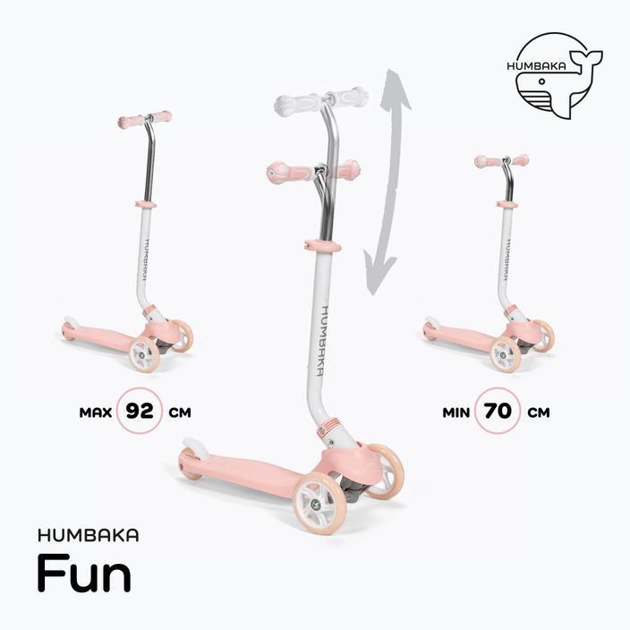 Самокат триколісний дитячий HUMBAKA Fun рожевий HBK-KS001 3