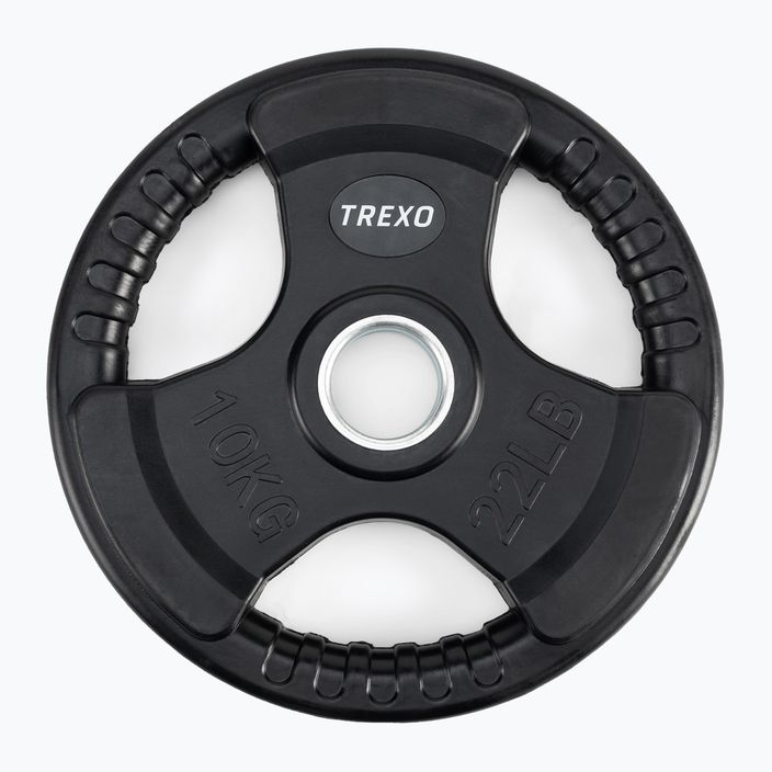 Диск чавунний прогумований TREXO чорні RW10 10 кг 2