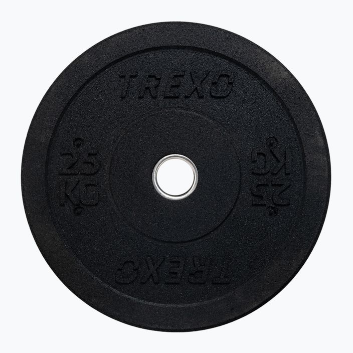 Диски бамперові олімпійські TREXO чорні TRX-BMP025 25 кг 2