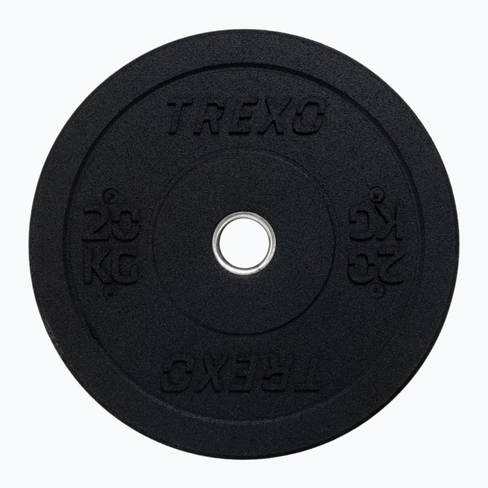 Диски бамперові олімпійські TREXO чорні TRX-BMP020 20 кг 7