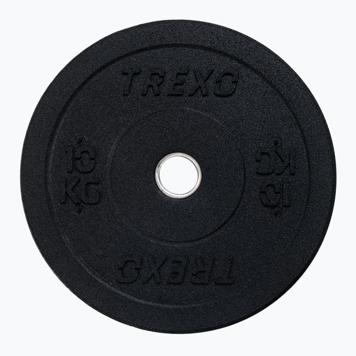 Диски бамперові олімпійські TREXO чорні TRX-BMP010 10 кг 6