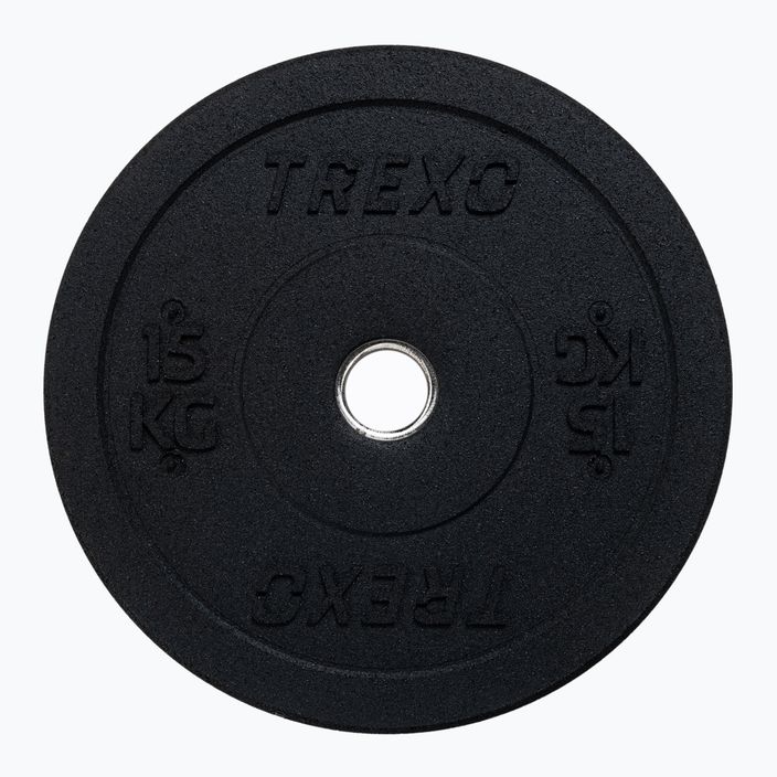 Диски бамперові олімпійські TREXO чорні TRX-BMP015 15 кг 6