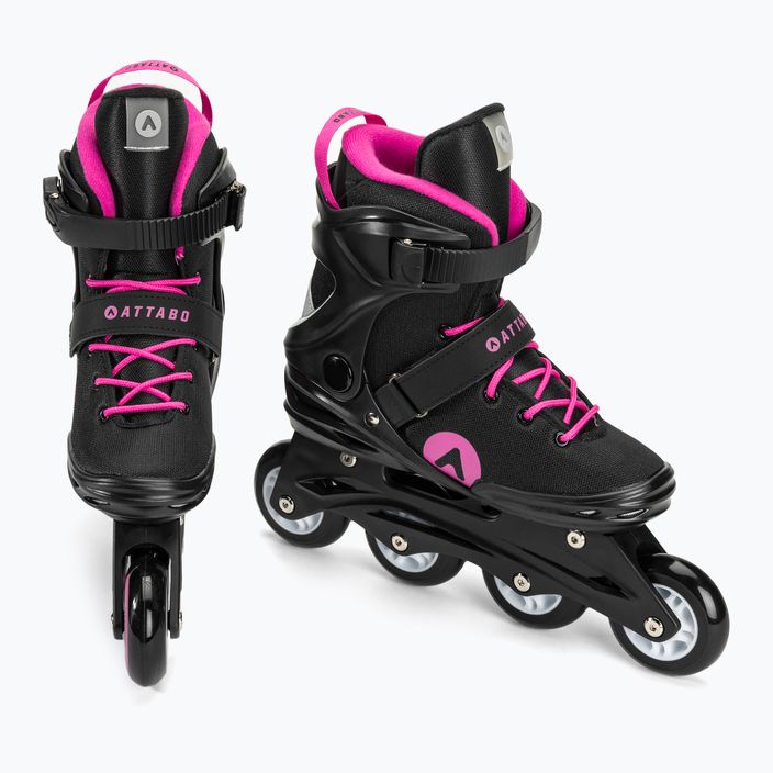 Жіночі роликові ковзани ATTABO Cyclone чорні/рожеві 16