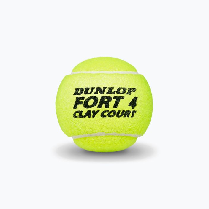 Тенісні м'ячі Dunlop Fort Clay Court 4B 18 x 4 шт. жовті 601318 2