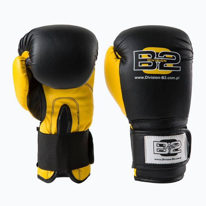 Рукавиці боксерські DIVISION B-2 DIV-TG01 black/yellow 4