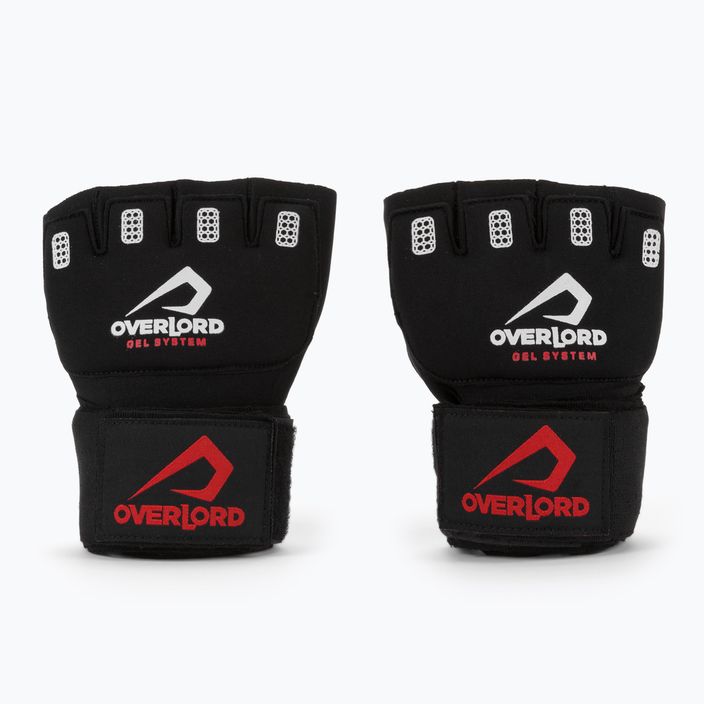 Боксерські рукавиці Overlord неопрен + гель чорні 202001-BK/SR