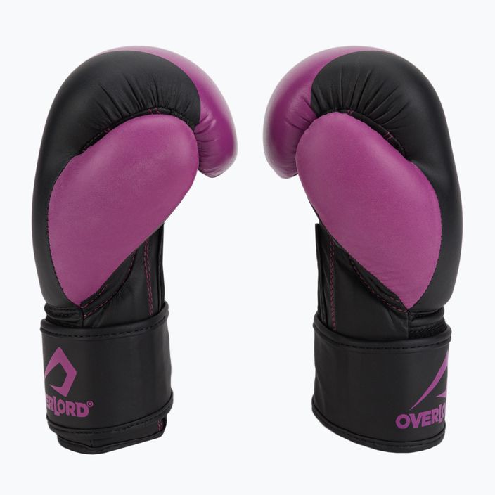 Рукавиці боксерські дитячі Overlord Boxer чорно-рожеві 100003-PK 4
