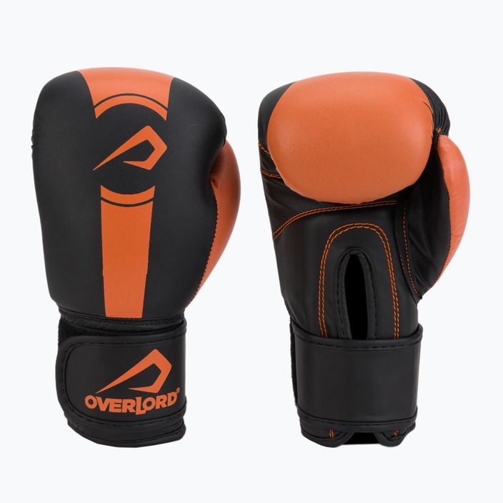 Рукавиці боксерські Overlord Boxer чорно-помаранчеві 100003 3