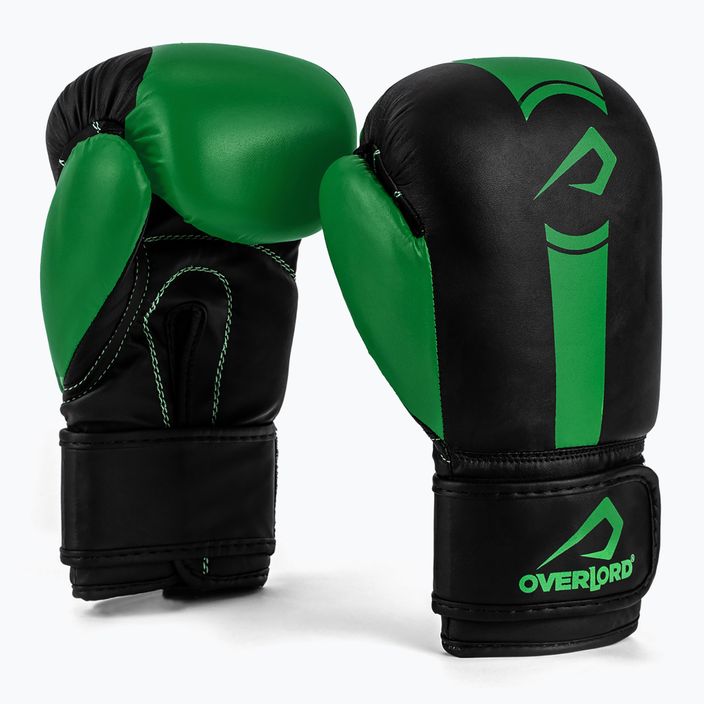 Рукавиці боксерські Overlord Boxer чорно-зелені 100003-GR 6