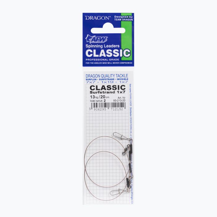 Поводок для риболовлі Wire 1x7 Classic 2 шт. 13kg коричневий PDF-.50-213