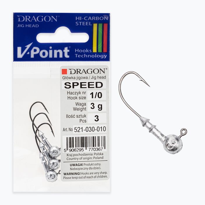 Джиг-головка DRAGON V-Point Speed 3g 3 шт. чорна PDF-521-030-010