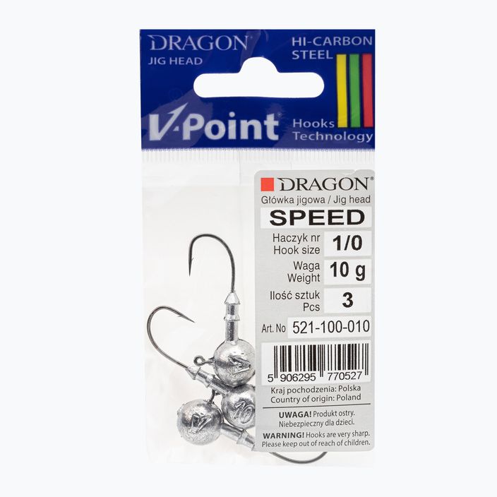Джиг-головка DRAGON V-Point Speed 10g 3 шт. чорна PDF-521-100-010