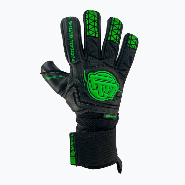 Воротарські рукавиці Football Masters Voltage Plus NC чорні/флуоресцентні