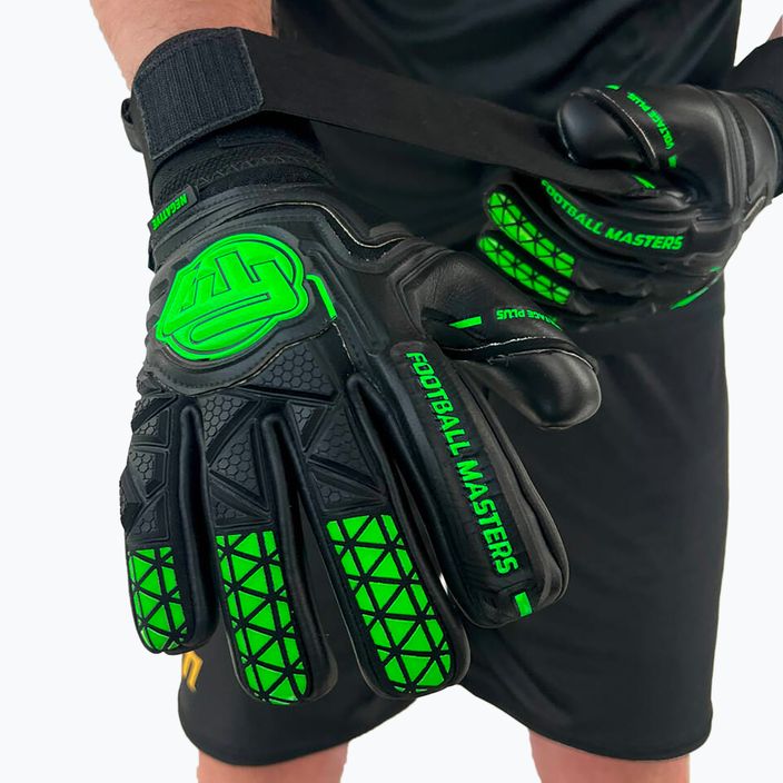 Воротарські рукавиці Football Masters Voltage Plus NC чорні/флуоресцентні 5
