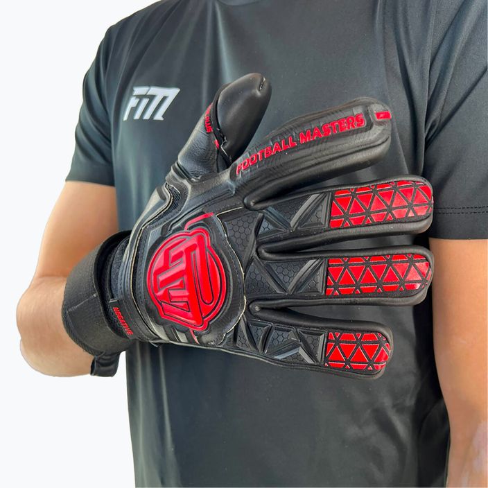 Воротарські рукавиці Football Masters Voltage Plus NC чорно-червоні 4