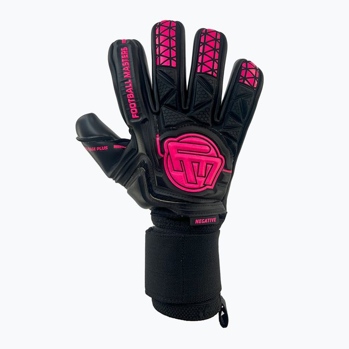 Воротарські рукавиці Football Masters Voltage Plus NC чорні/рожеві