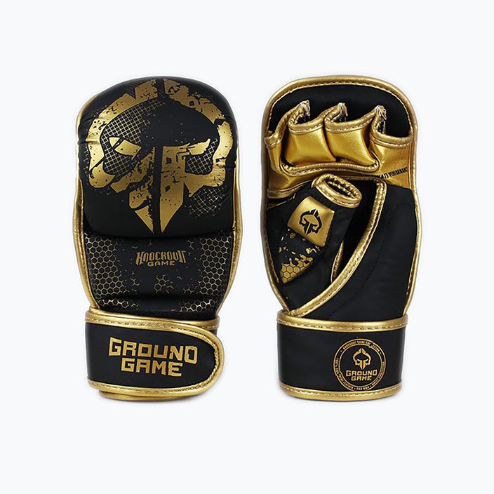 Рукавиці спарингові Ground Game MMA Cage Gold золоті MMASPARGLOCGOL